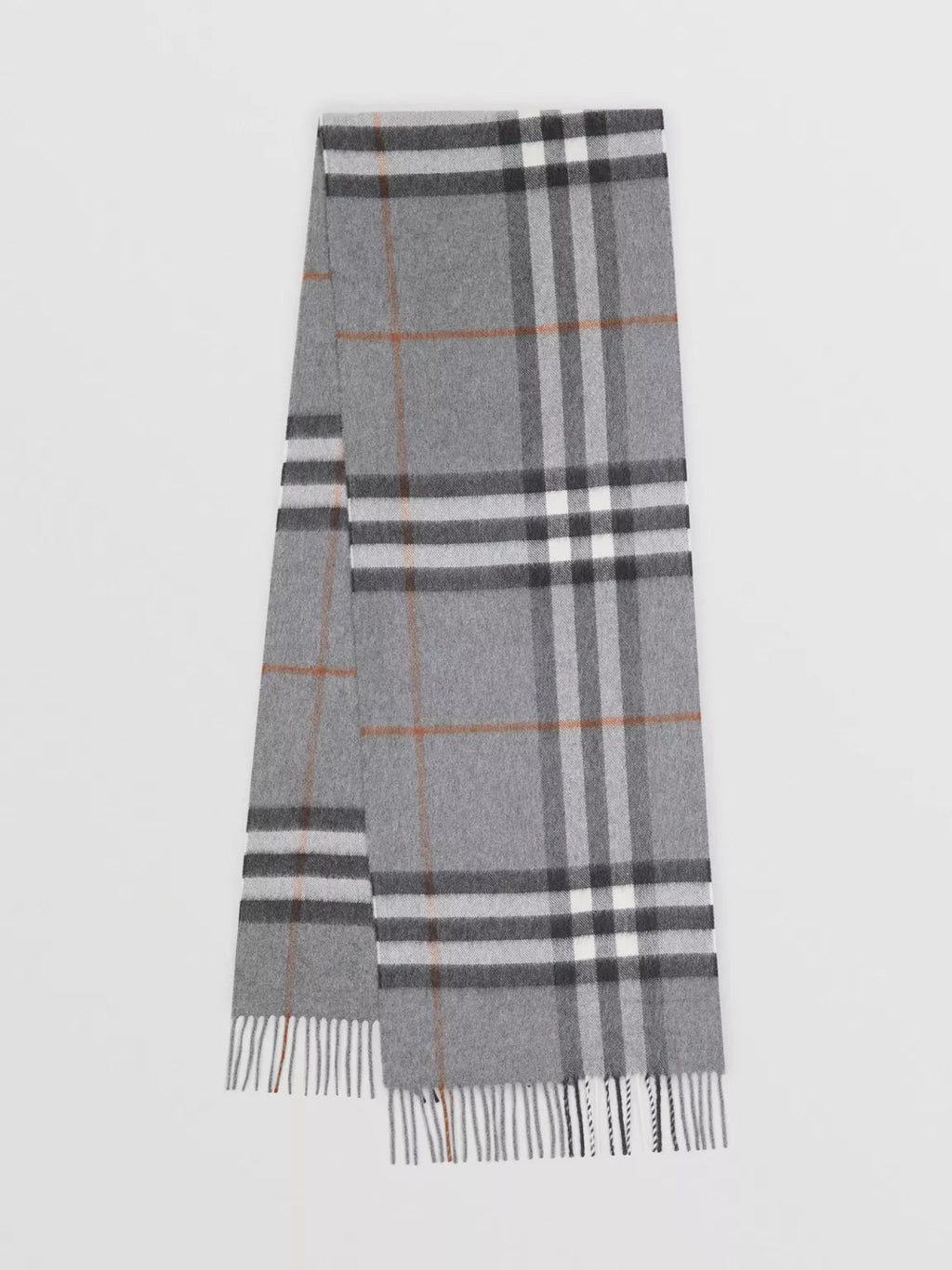 Burberry Classic Check Grey Cashmere Scarf (RRP £390)