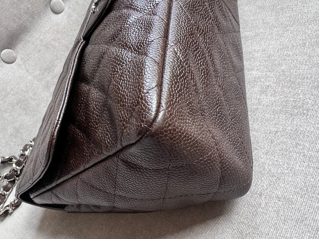 Chanel Jumbo Single Flap in Brown Caviar