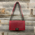 Chanel Chevron Quilted Medium Boy Bag
