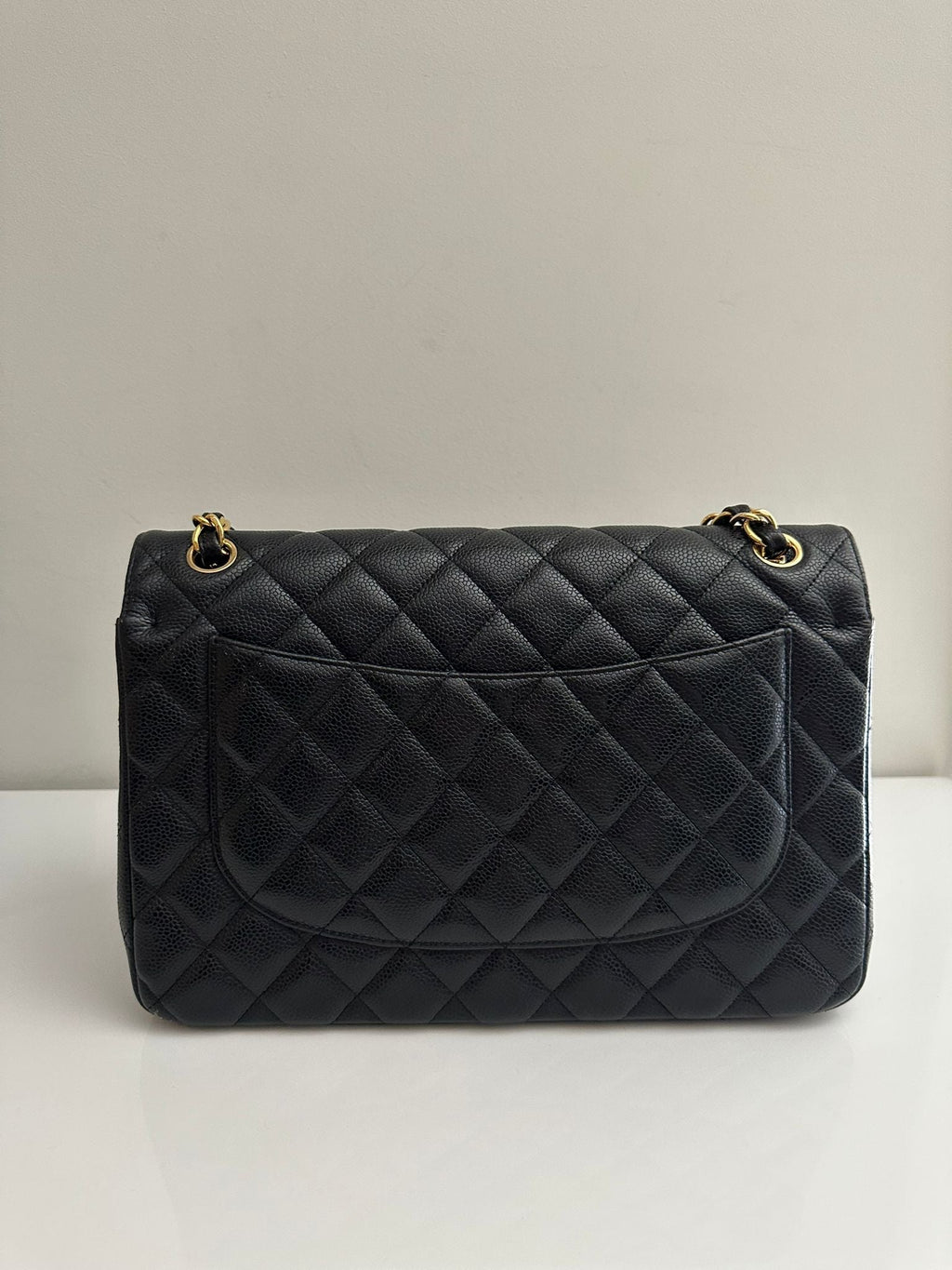 CHANEL Jumbo Classic Double Flap Caviar Black
