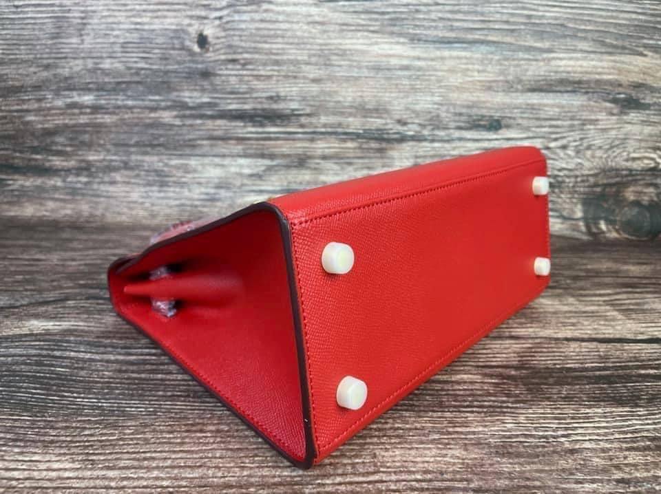 Hermes Kelly 25 cm Rouge VIF Courchevel GHW (SPECIAL)