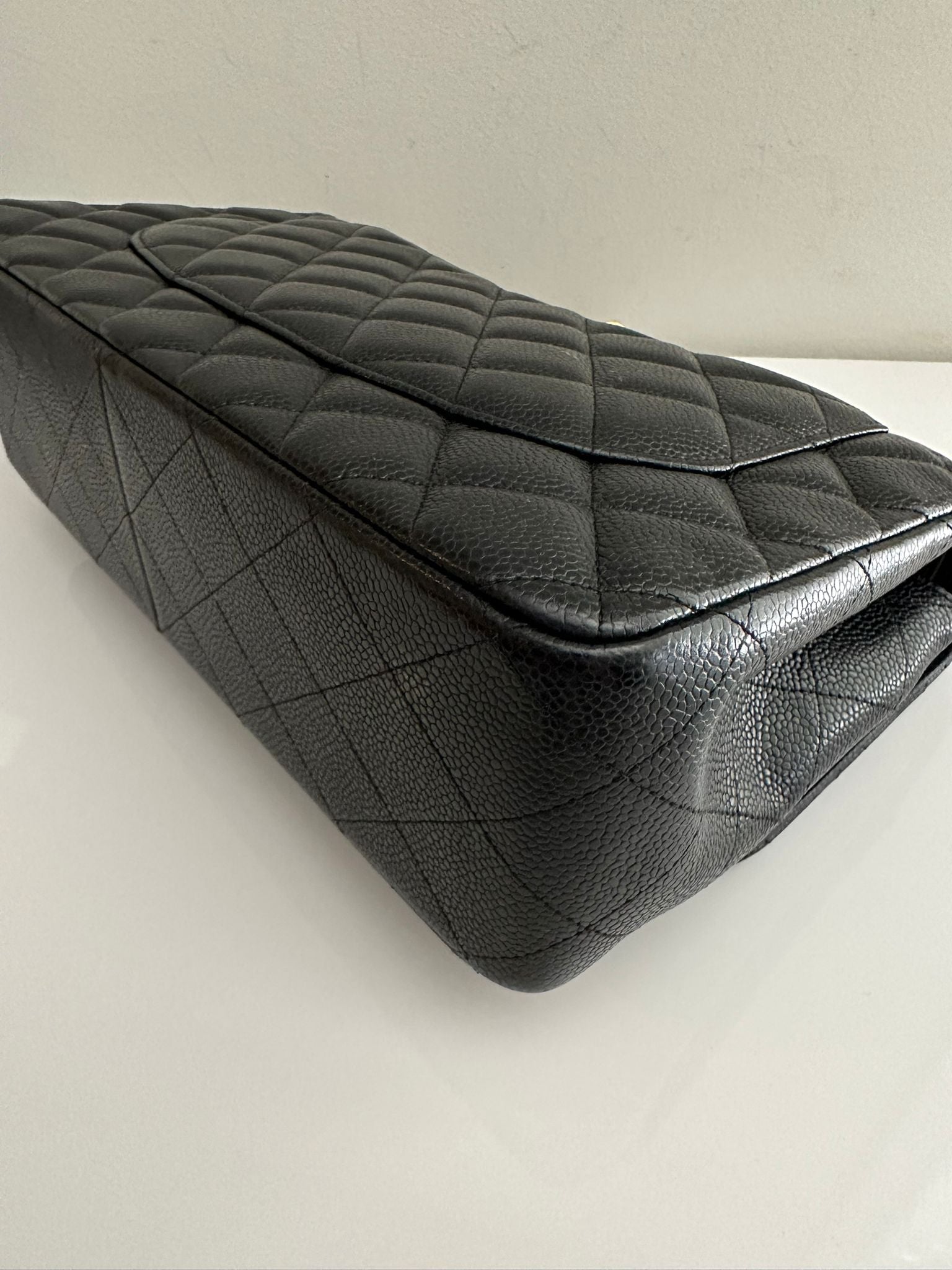 CHANEL Jumbo Classic Double Flap Caviar Black