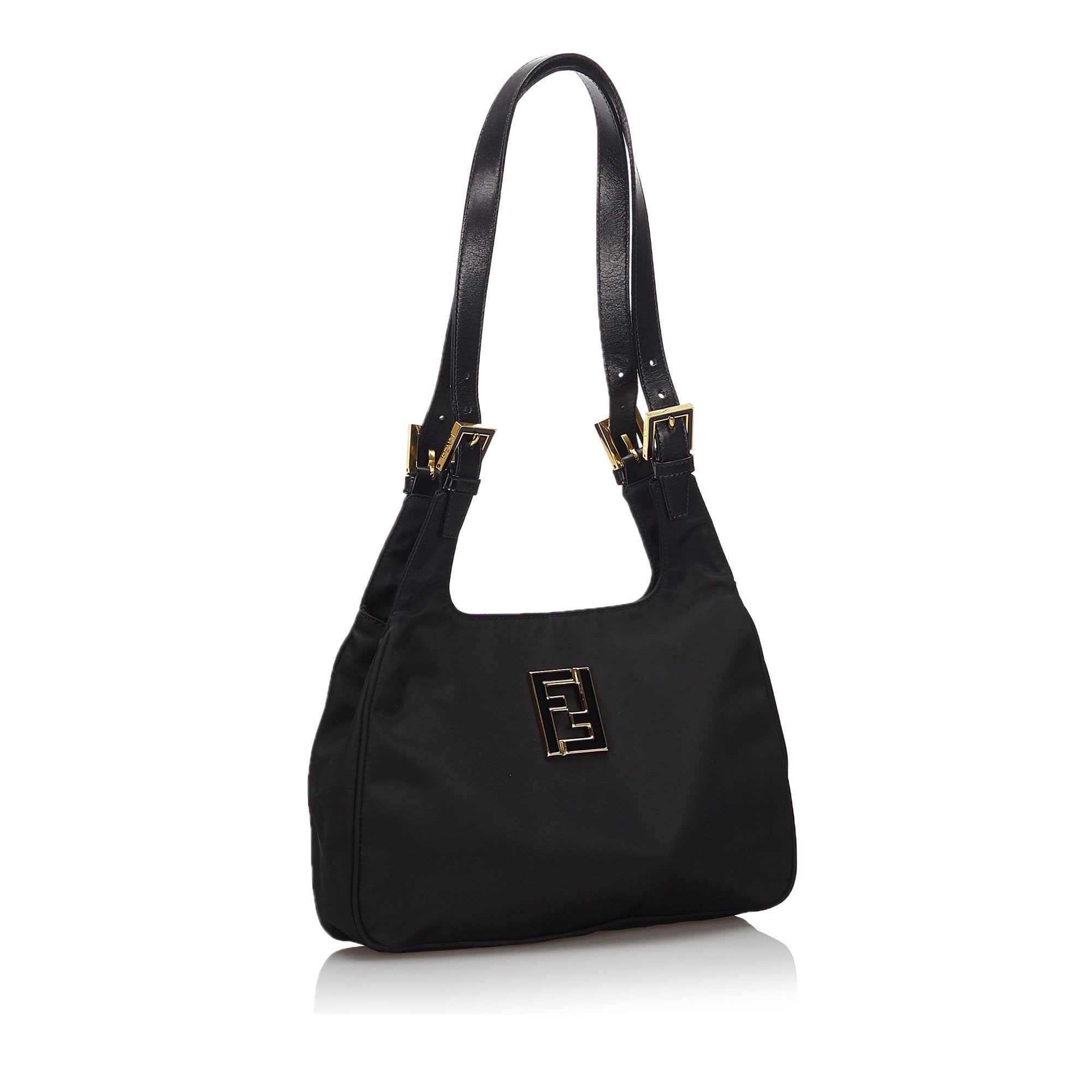 Pre-Loved Fendi Black Nylon Fabric Shoulder Bag Italy