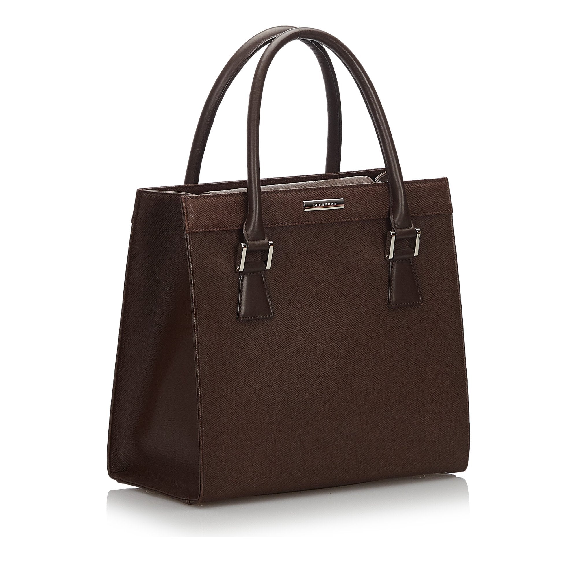 Pre-Loved Burberry Brown Dark Others Leather Handbag United Kingdom