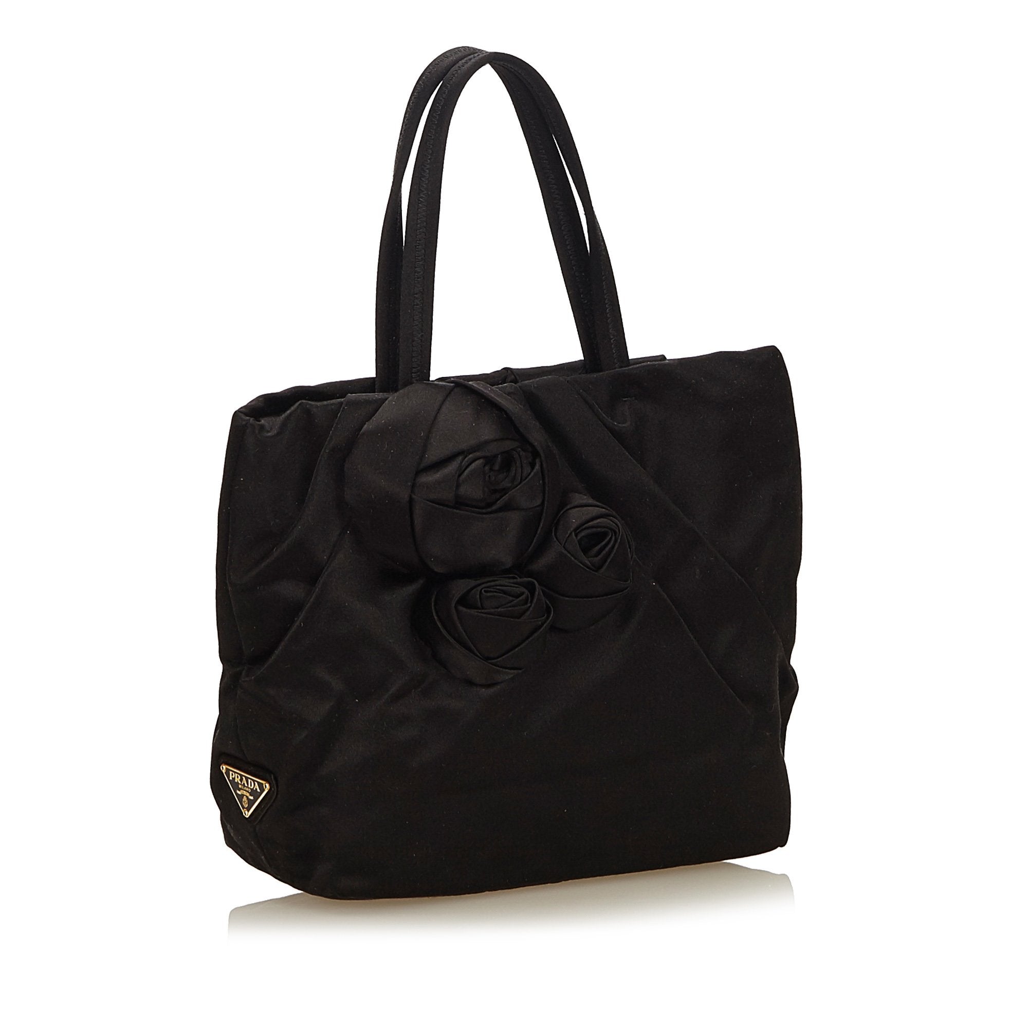 Pre-Loved Prada Black Nylon Fabric Tote Bag ITALY