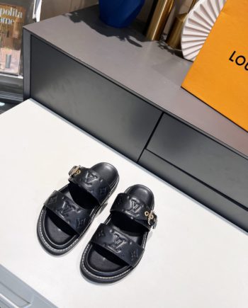 louis vuitton Women's Bom Dia Flat Mule Black For Women