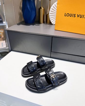 louis vuitton Women's Bom Dia Flat Mule Black For Women