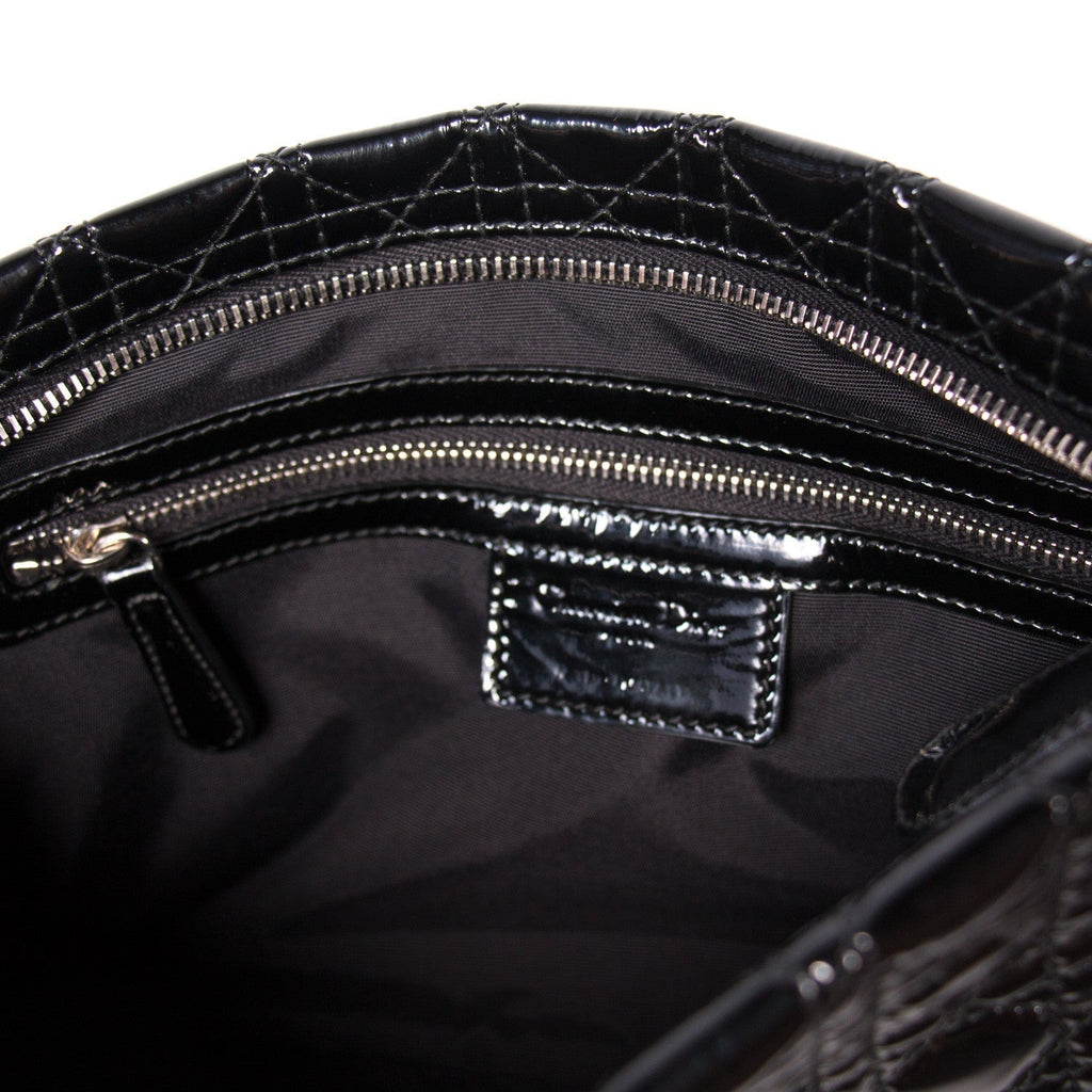 Christian Dior Cannage Patent Clutch Bag