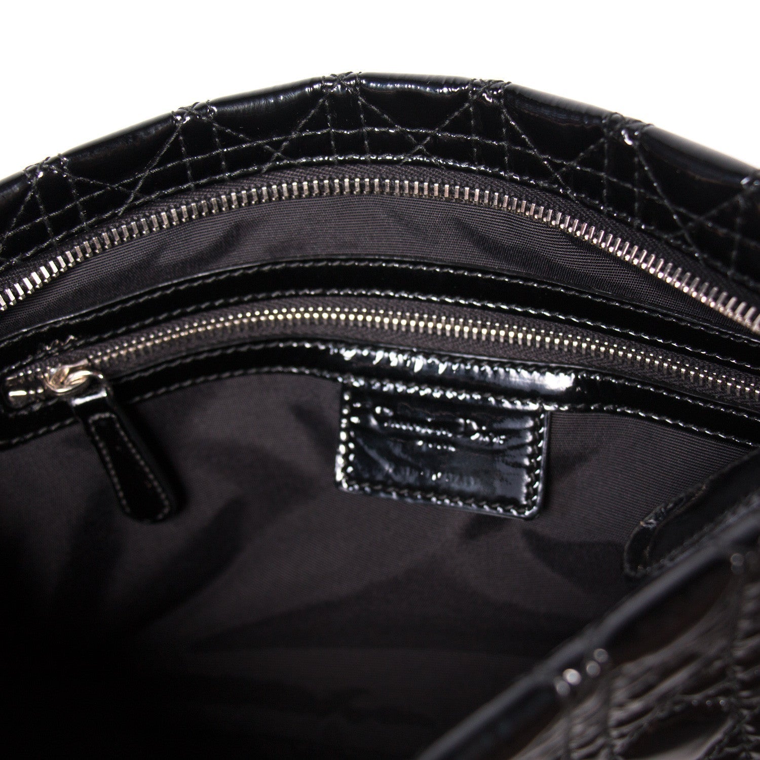 Christian Dior Cannage Patent Clutch Bag