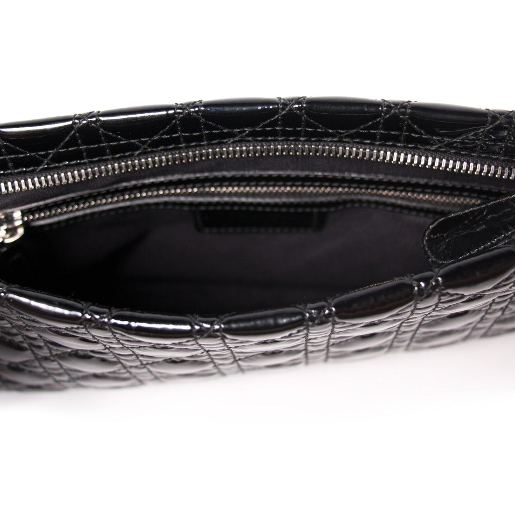 Christian Dior Cannage Patent Clutch Bag