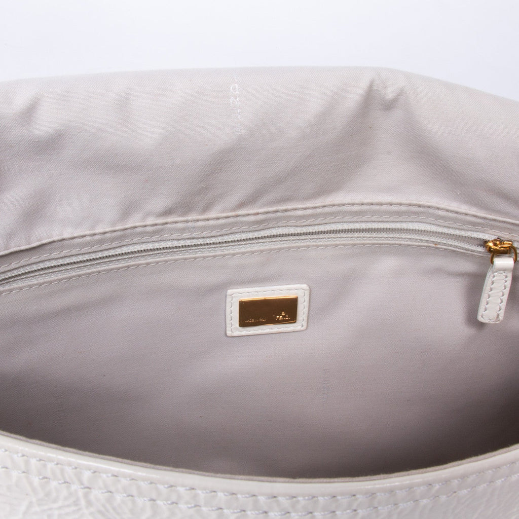 Fendi White Baguette