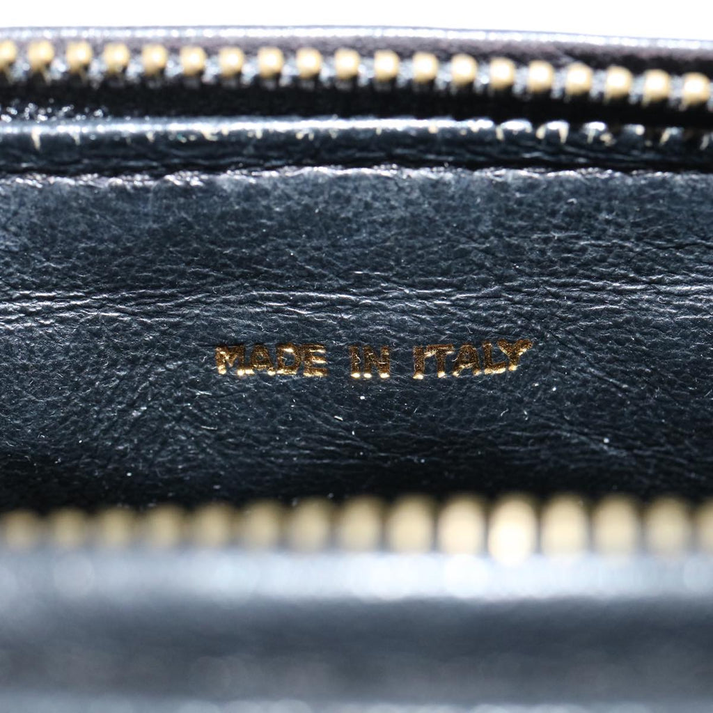 CHANEL COCO Mark FringeChain Shoulder Bag Lamb Skin Black CC  knn088