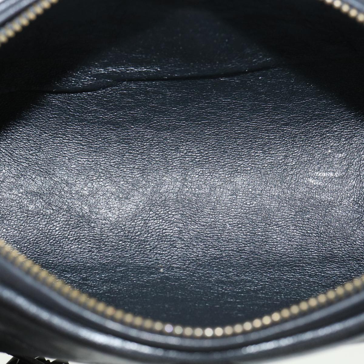 CHANEL COCO Mark FringeChain Shoulder Bag Lamb Skin Black CC  knn088