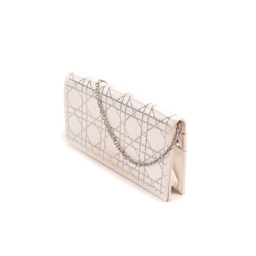 Christian Dior Lady Dior Satin Clutch