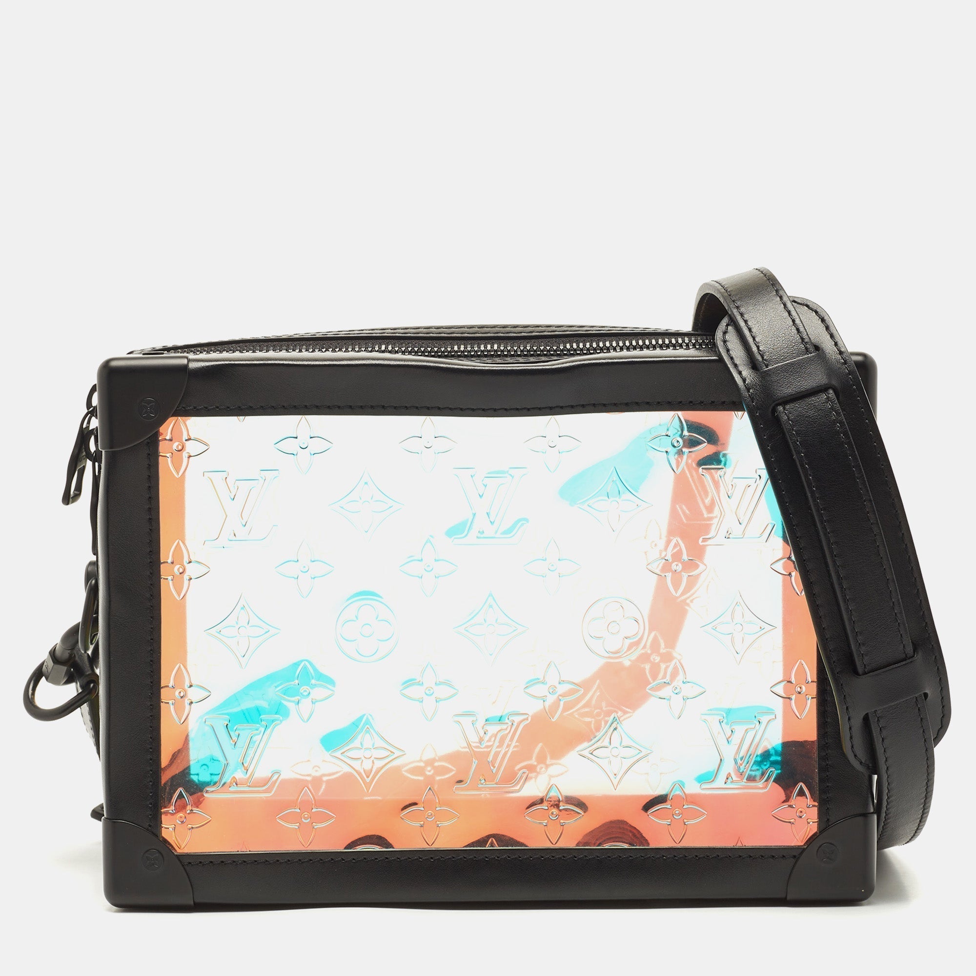 LOUIS VUITTON Black Monogram Prism Legacy Soft Trunk Bag