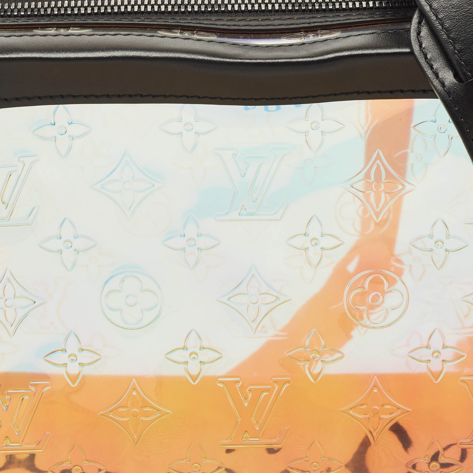 LOUIS VUITTON Black Monogram Prism Legacy Soft Trunk Bag
