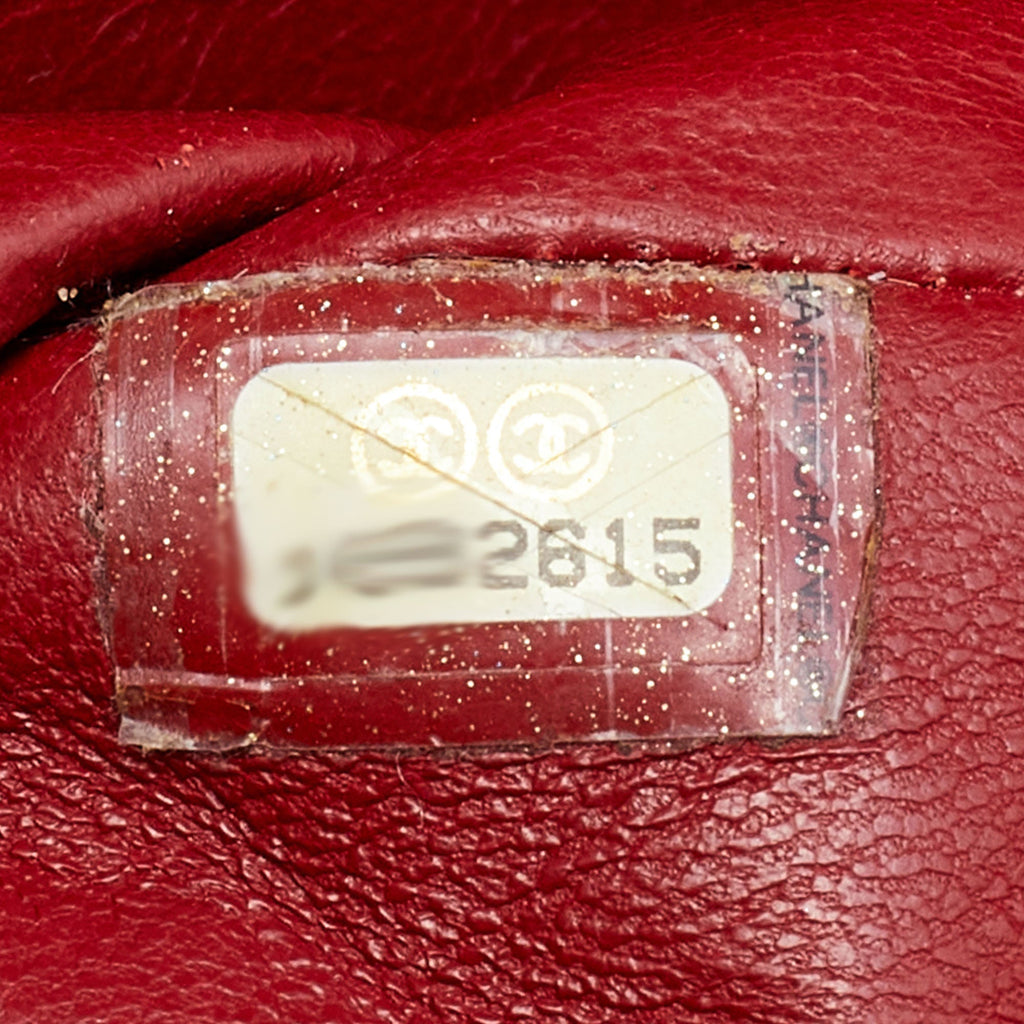 Chanel Red Quilted Caviar Leather Jumbo Classic Double Flap Bag