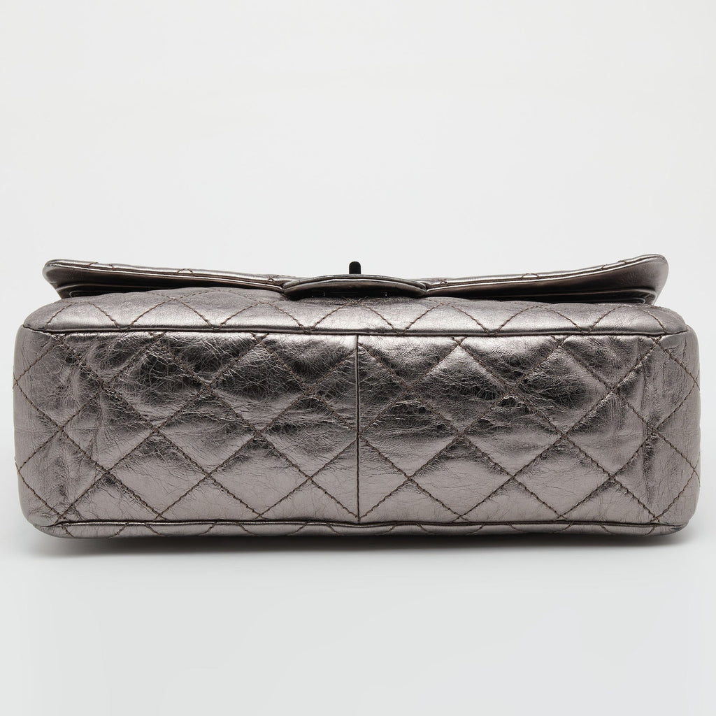Chanel Metallic Quilted Aged Leather Reissue 2.55 Classic 227 Flap Bag
