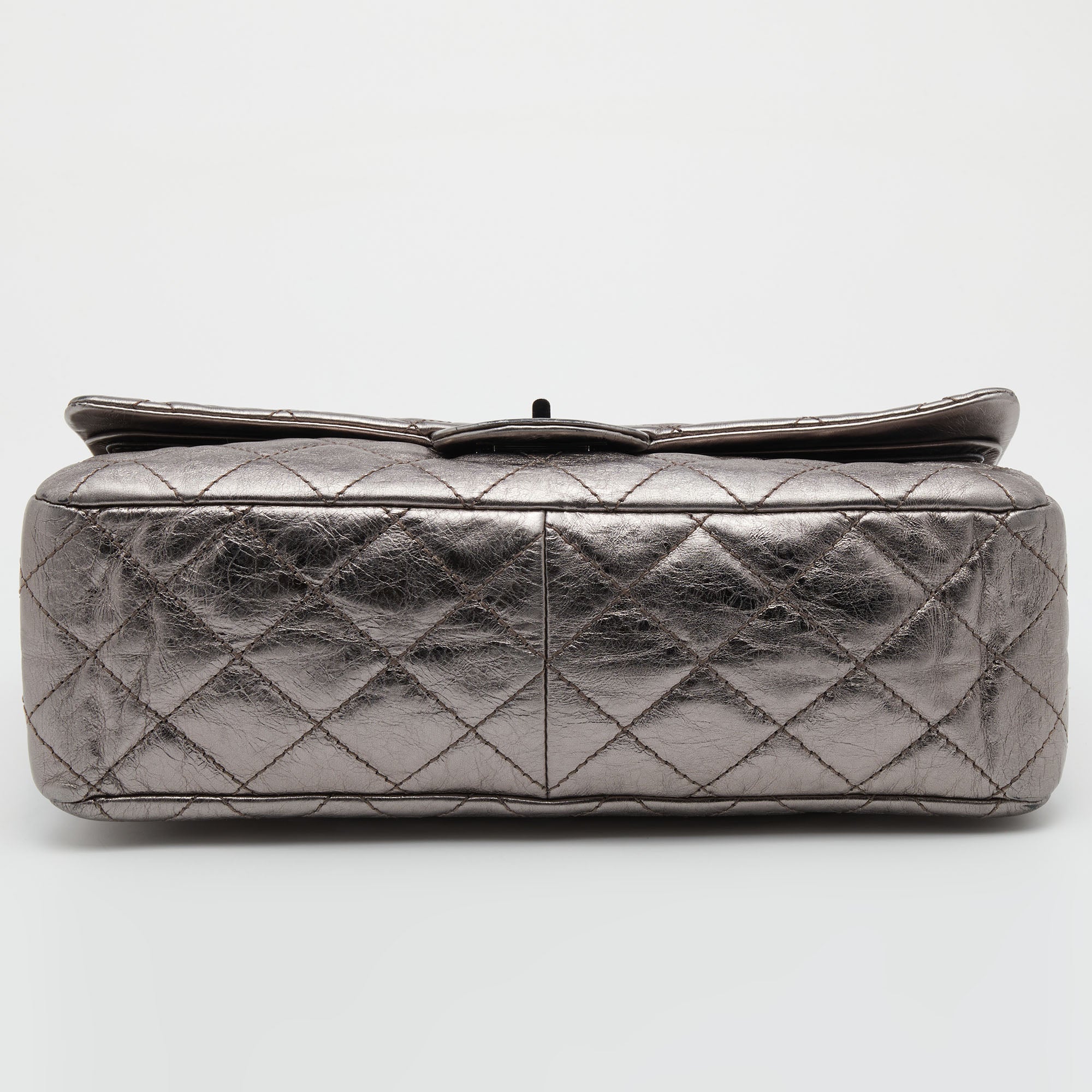 Chanel Metallic Quilted Aged Leather Reissue 2.55 Classic 227 Flap Bag