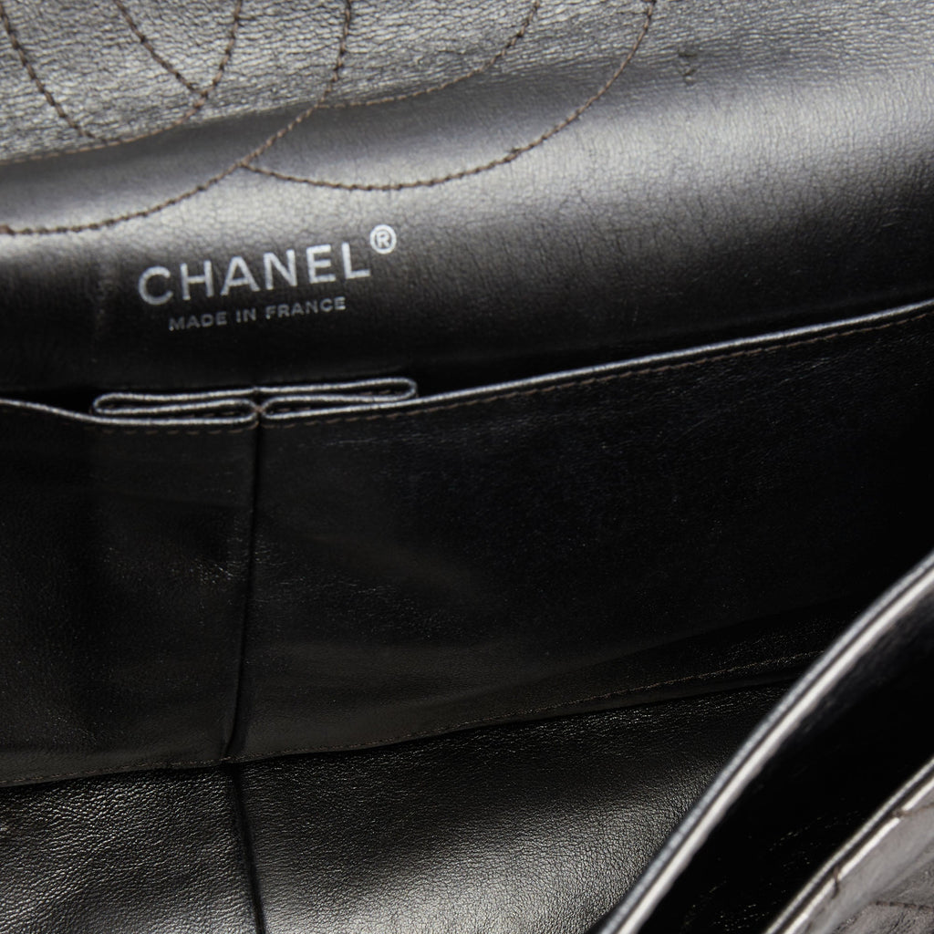 Chanel Metallic Quilted Aged Leather Reissue 2.55 Classic 227 Flap Bag
