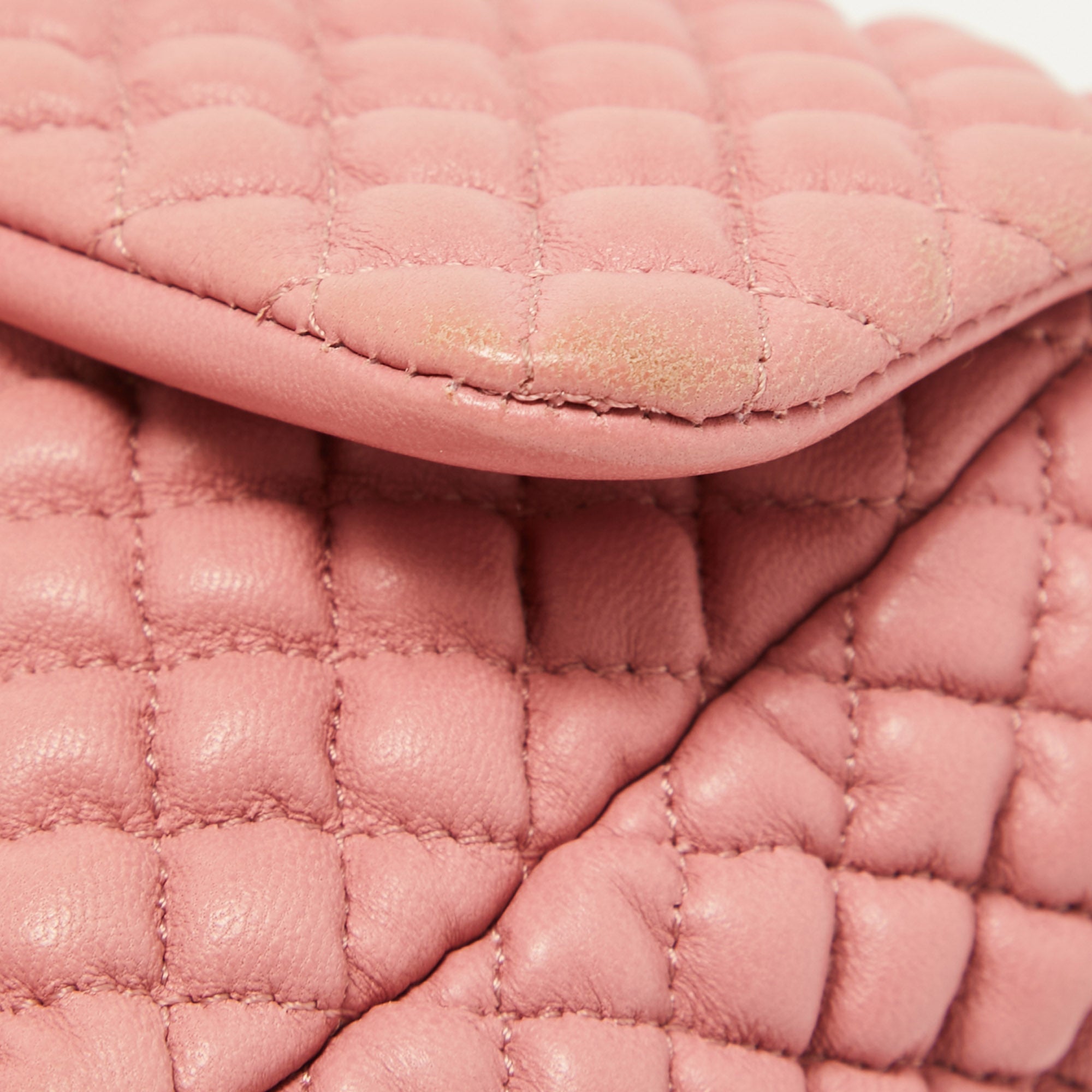Chanel Pink Microquilted Leather Mini CC Flap Bag