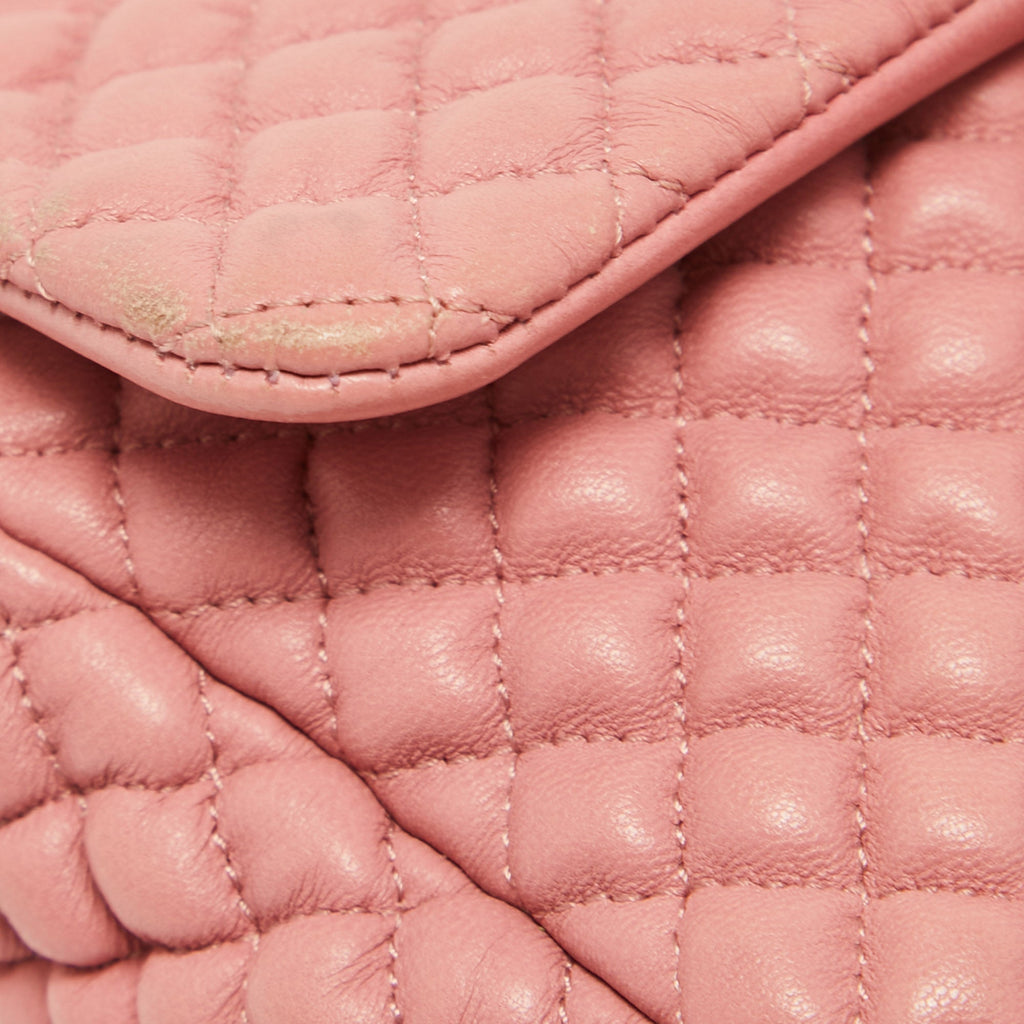 Chanel Pink Microquilted Leather Mini CC Flap Bag