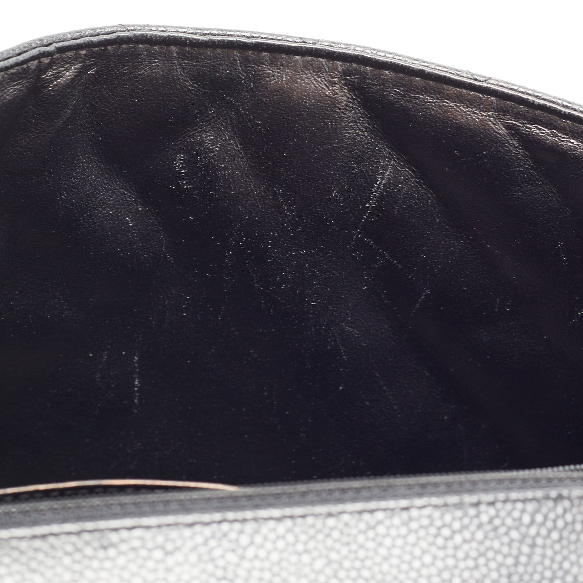 Chanel Black Quilted Caviar Leather Maxi Classic Single Flap Bag