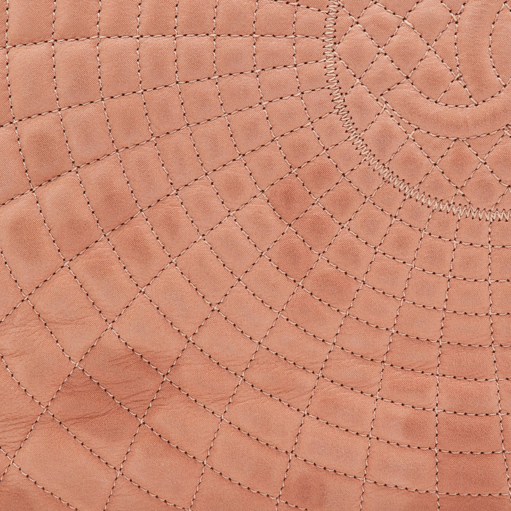 CHANEL Light Pink Quilted Iridescent Leather Large Sea Hit Tote