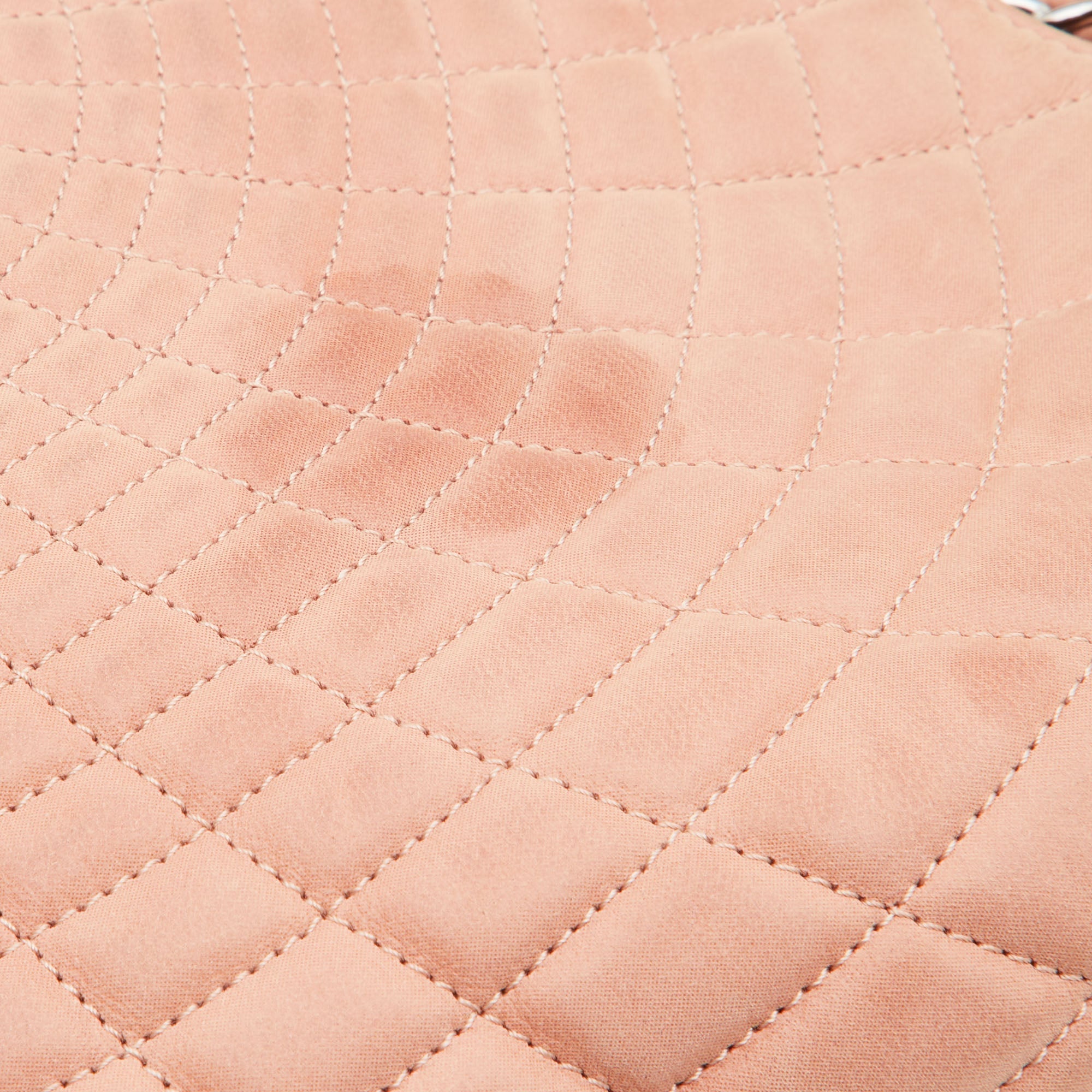 CHANEL Light Pink Quilted Iridescent Leather Large Sea Hit Tote