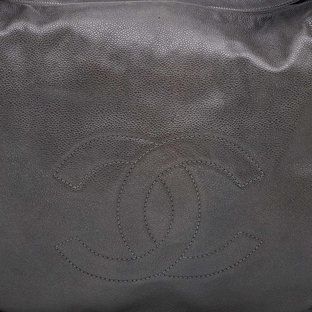 CHANEL Grey Caviar Leather 31 Hobo