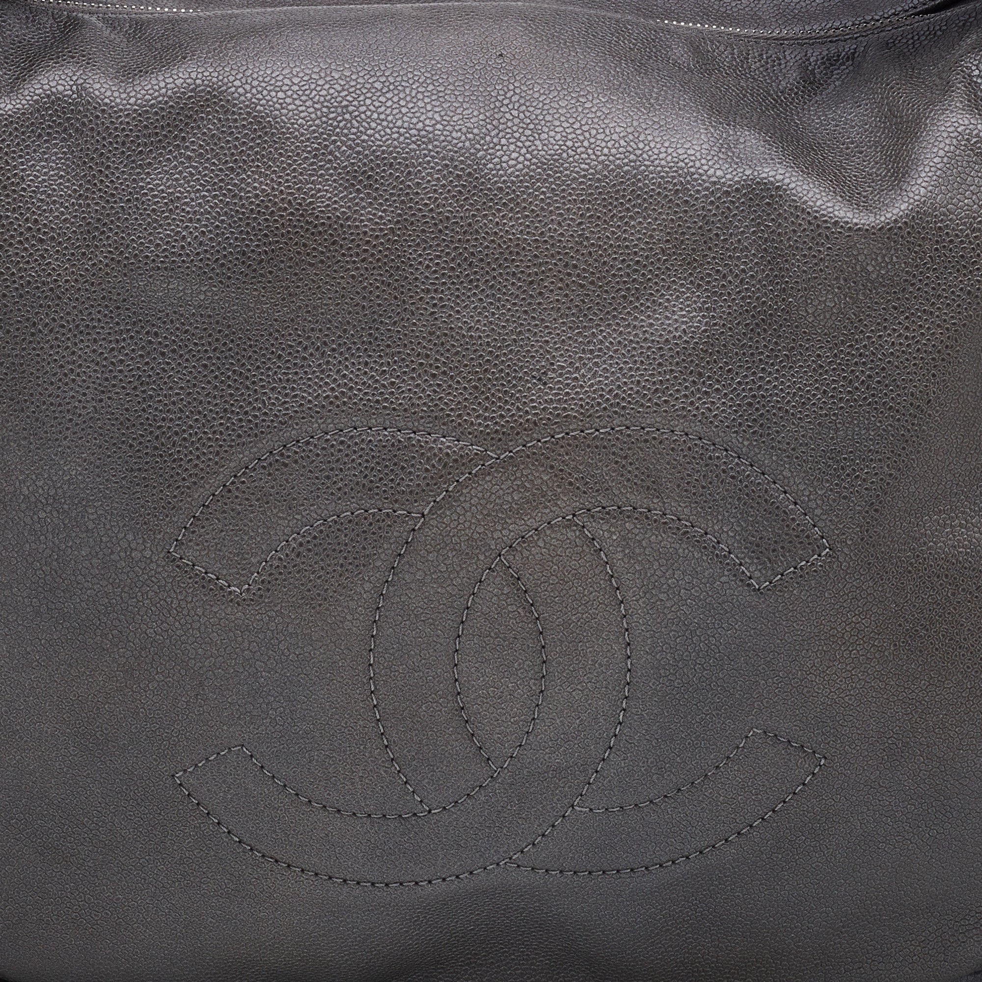 CHANEL Grey Caviar Leather 31 Hobo