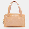 CHANEL Peach Patent Leather Triple CC Bag