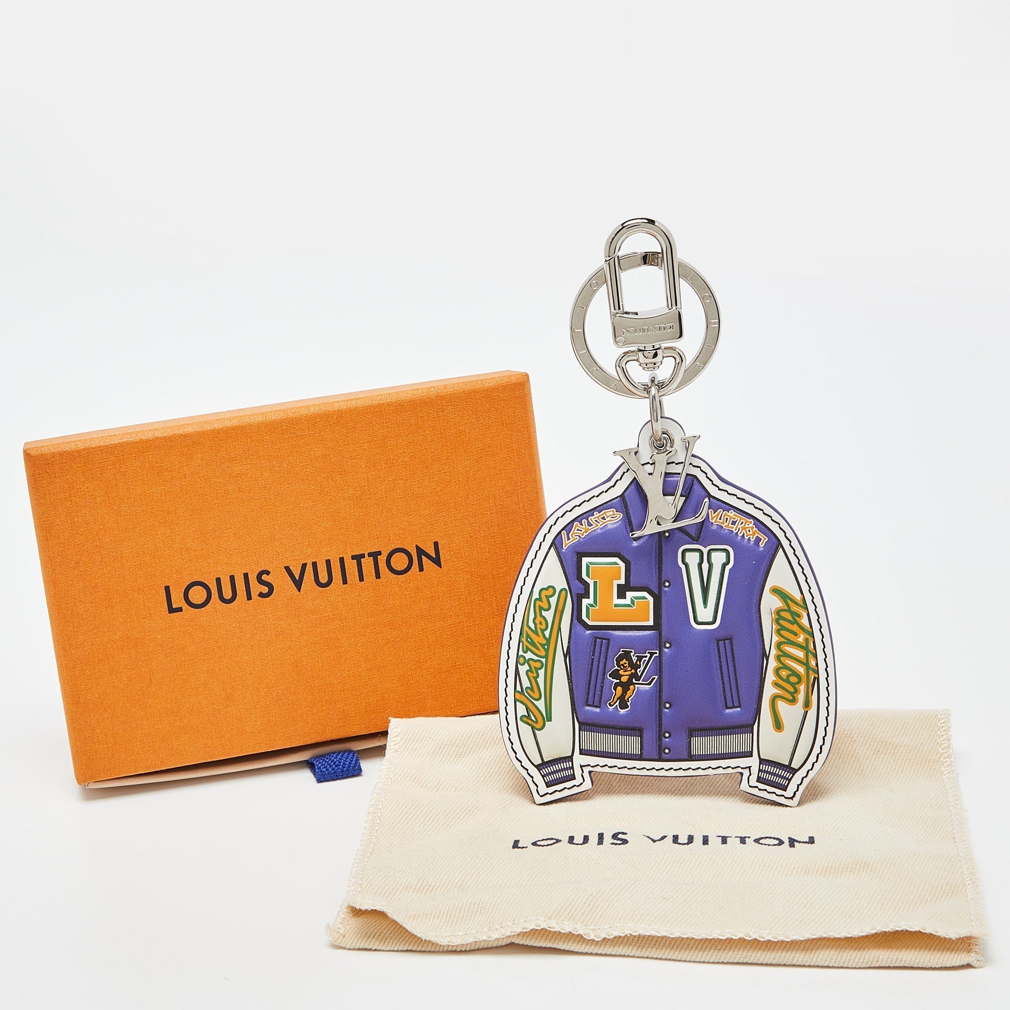 LOUIS VUITTON Multicolor LV Varsity Jacket Illustre Bag Charm & Key Holder