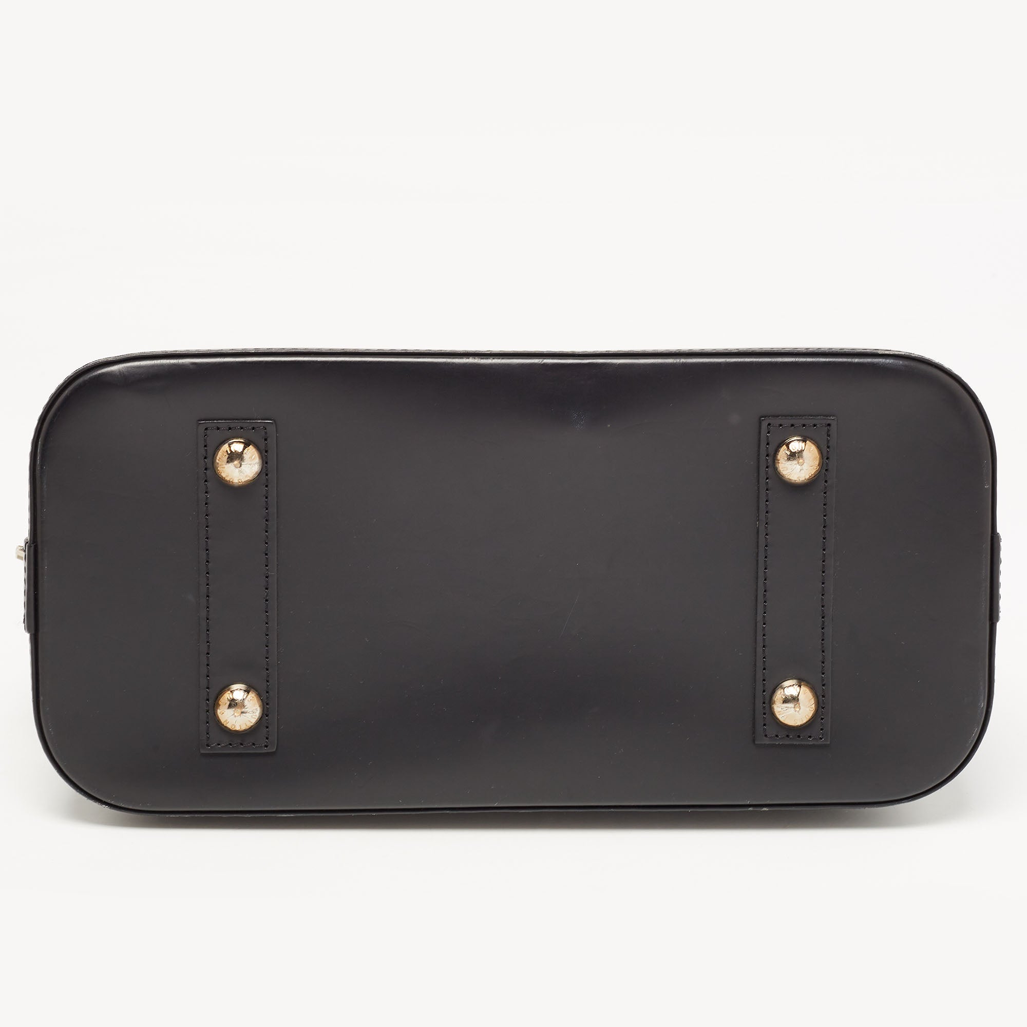 LOUIS VUITTON Black Epi Leather Alma PM Bag