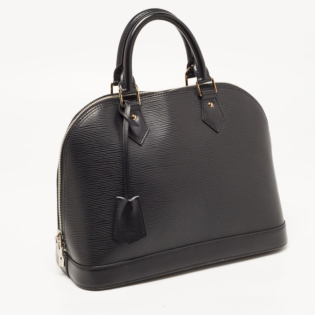 LOUIS VUITTON Black Epi Leather Alma PM Bag