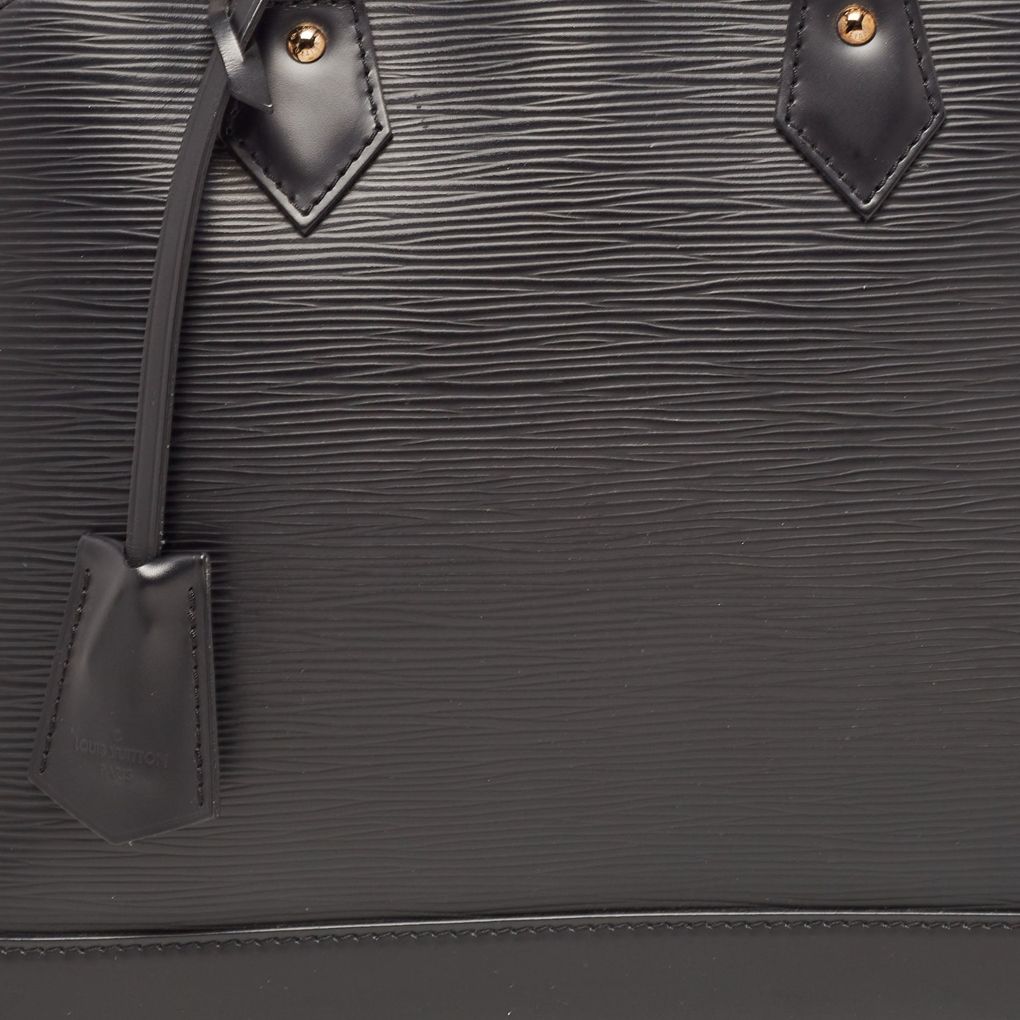 LOUIS VUITTON Black Epi Leather Alma PM Bag