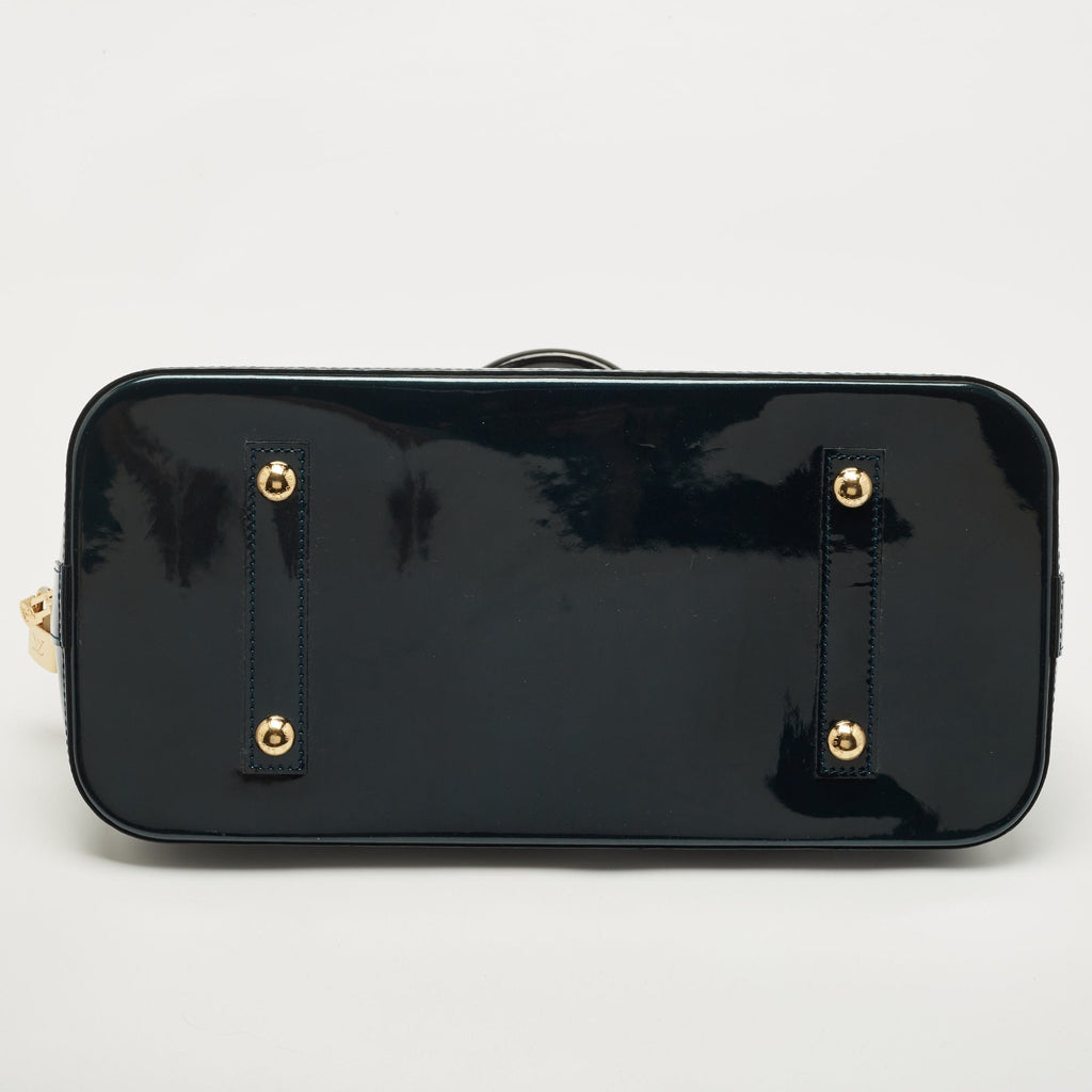LOUIS VUITTON Green Monogram Vernis Alma GM Bag