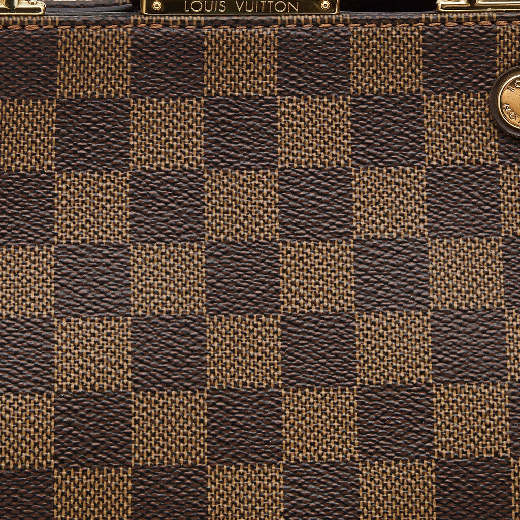 LOUIS VUITTON Bordeaux Damier Ebene Canvas Brittany Bag