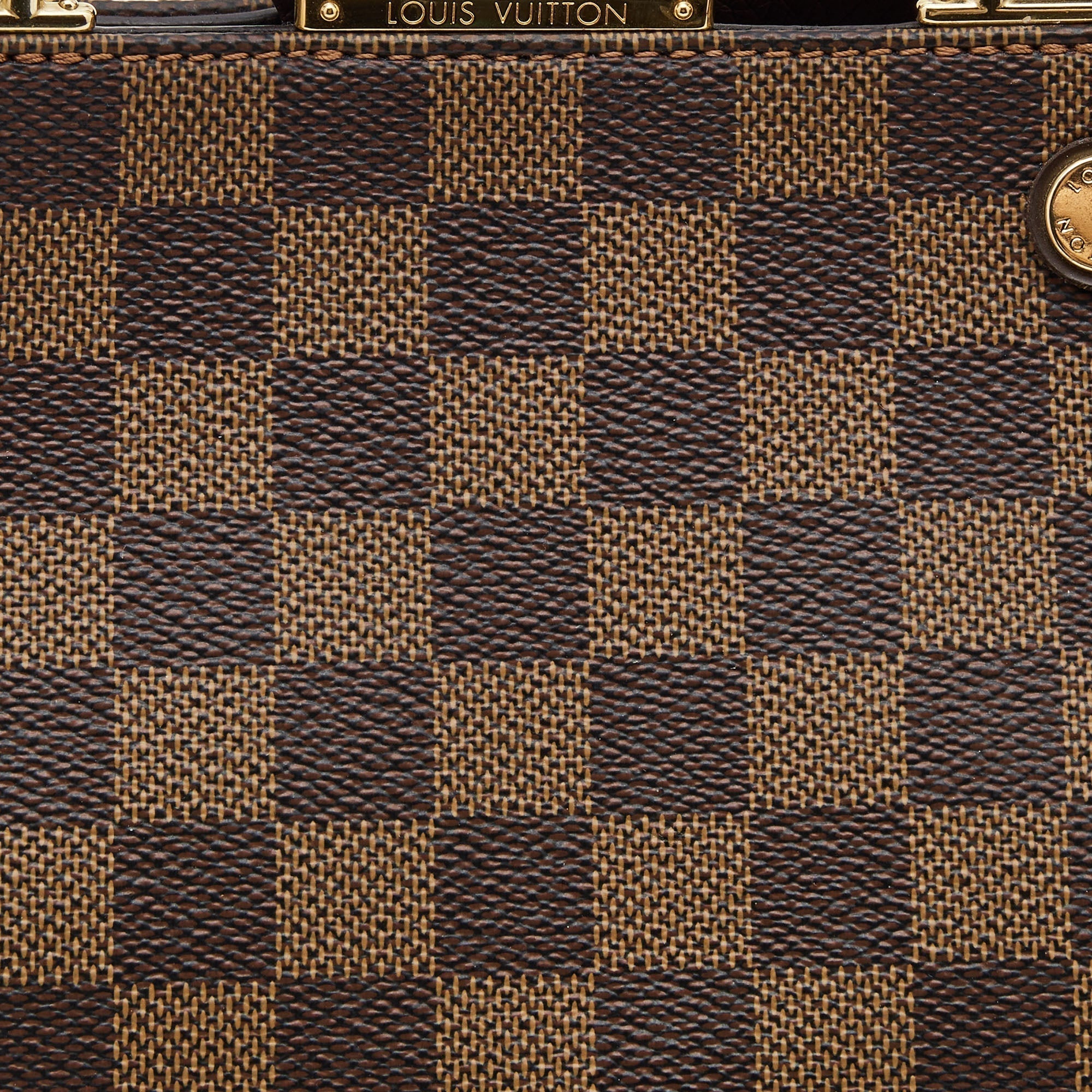 LOUIS VUITTON Bordeaux Damier Ebene Canvas Brittany Bag