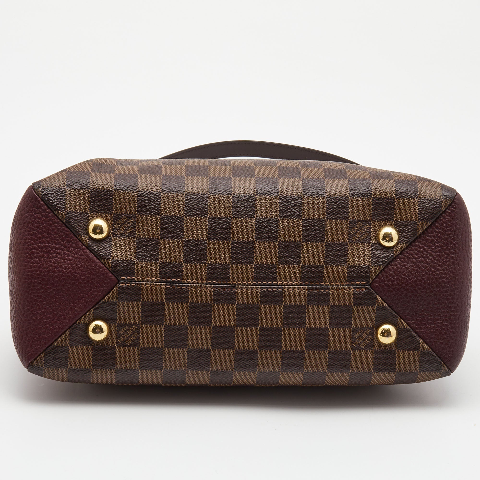 LOUIS VUITTON Bordeaux Damier Ebene Canvas Brittany Bag