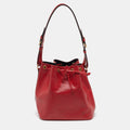 LOUIS VUITTON Red Epi Leather Petit Noe Bag