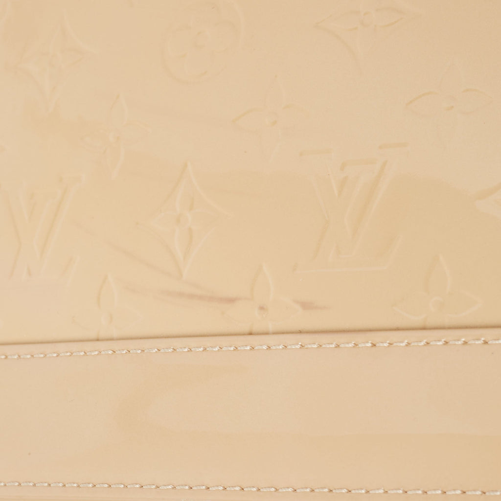 LOUIS VUITTON Rose Florentine Monogram Vernis Alma GM Bag