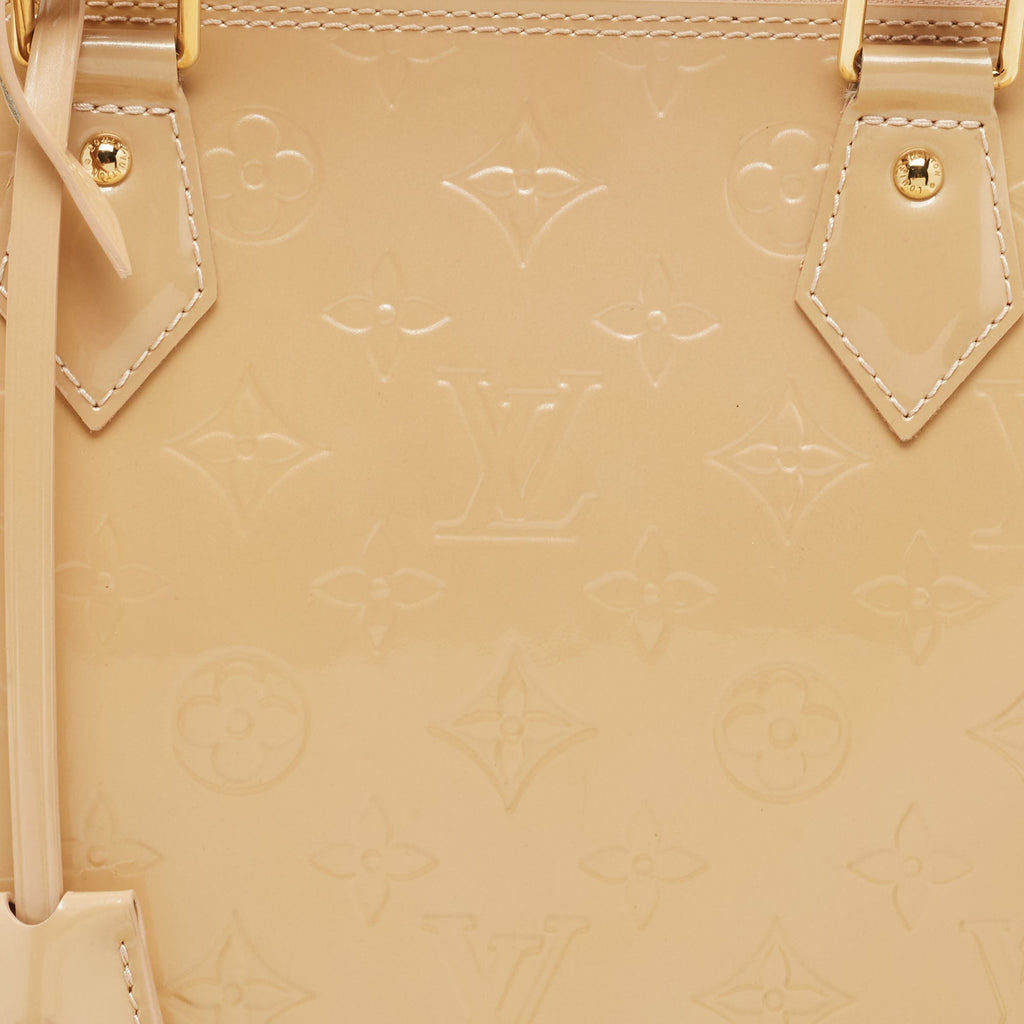 LOUIS VUITTON Rose Florentine Monogram Vernis Alma GM Bag