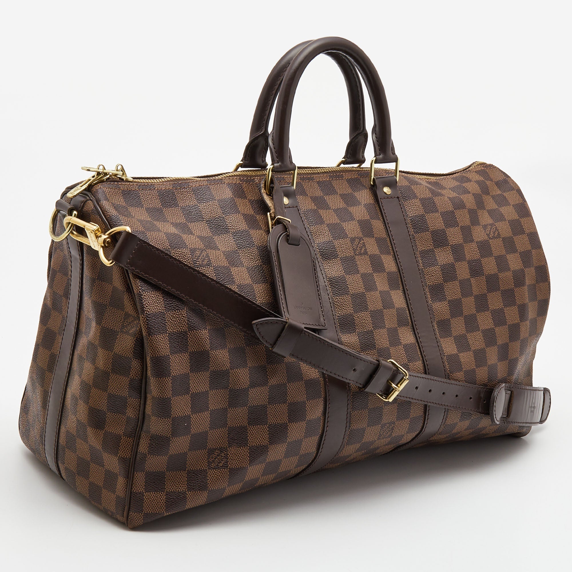 LOUIS VUITTON Monogram Canvas Keepall Bandouliere 45 Bag