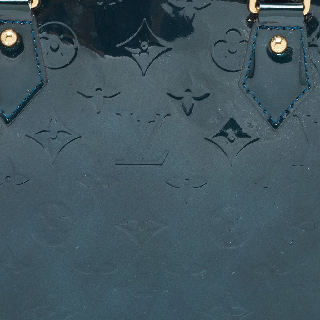 LOUIS VUITTON Blue Nuit Monogram Vernis Alma GM Bag