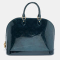 LOUIS VUITTON Blue Nuit Monogram Vernis Alma GM Bag