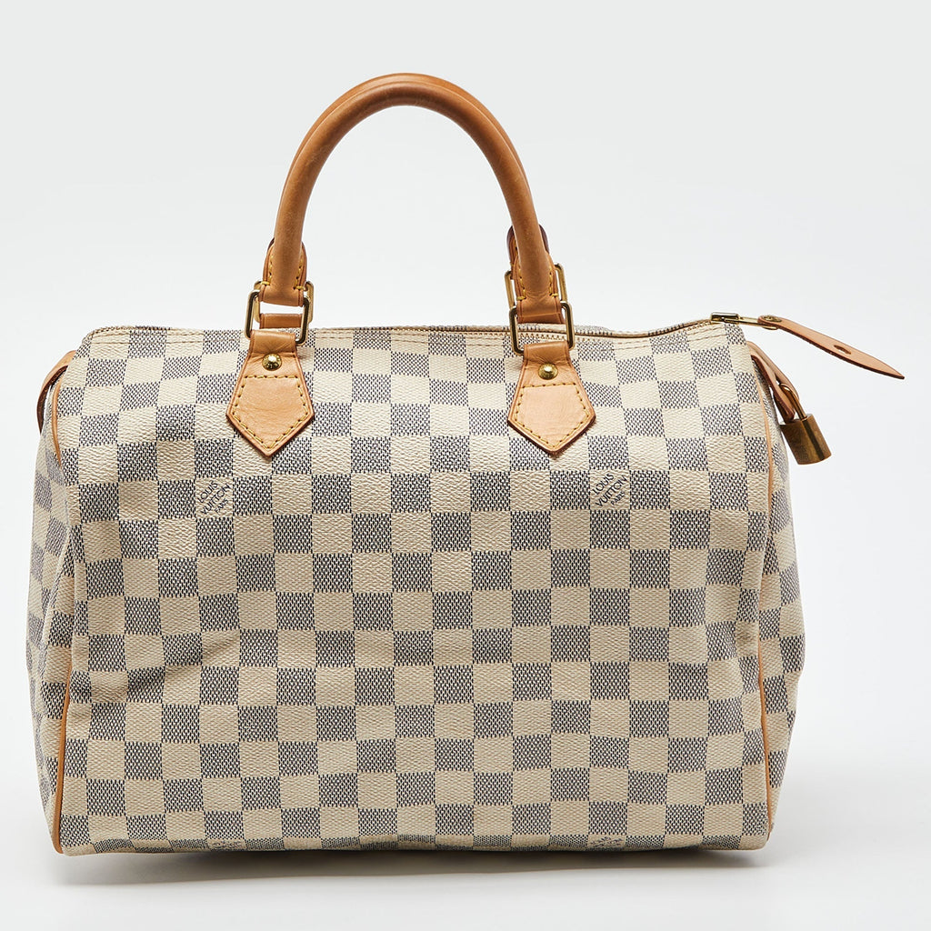 LOUIS VUITTON Damier Azur Canvas Speedy 30 Bag