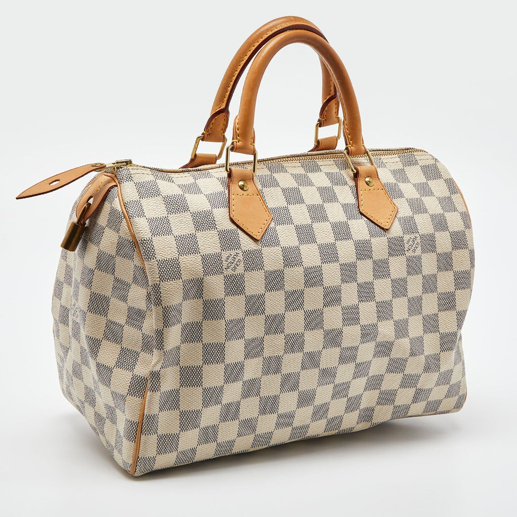LOUIS VUITTON Damier Azur Canvas Speedy 30 Bag