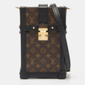 LOUIS VUITTON Brown/Black Monogram Canvas Pochette Trunk Vertical Bag