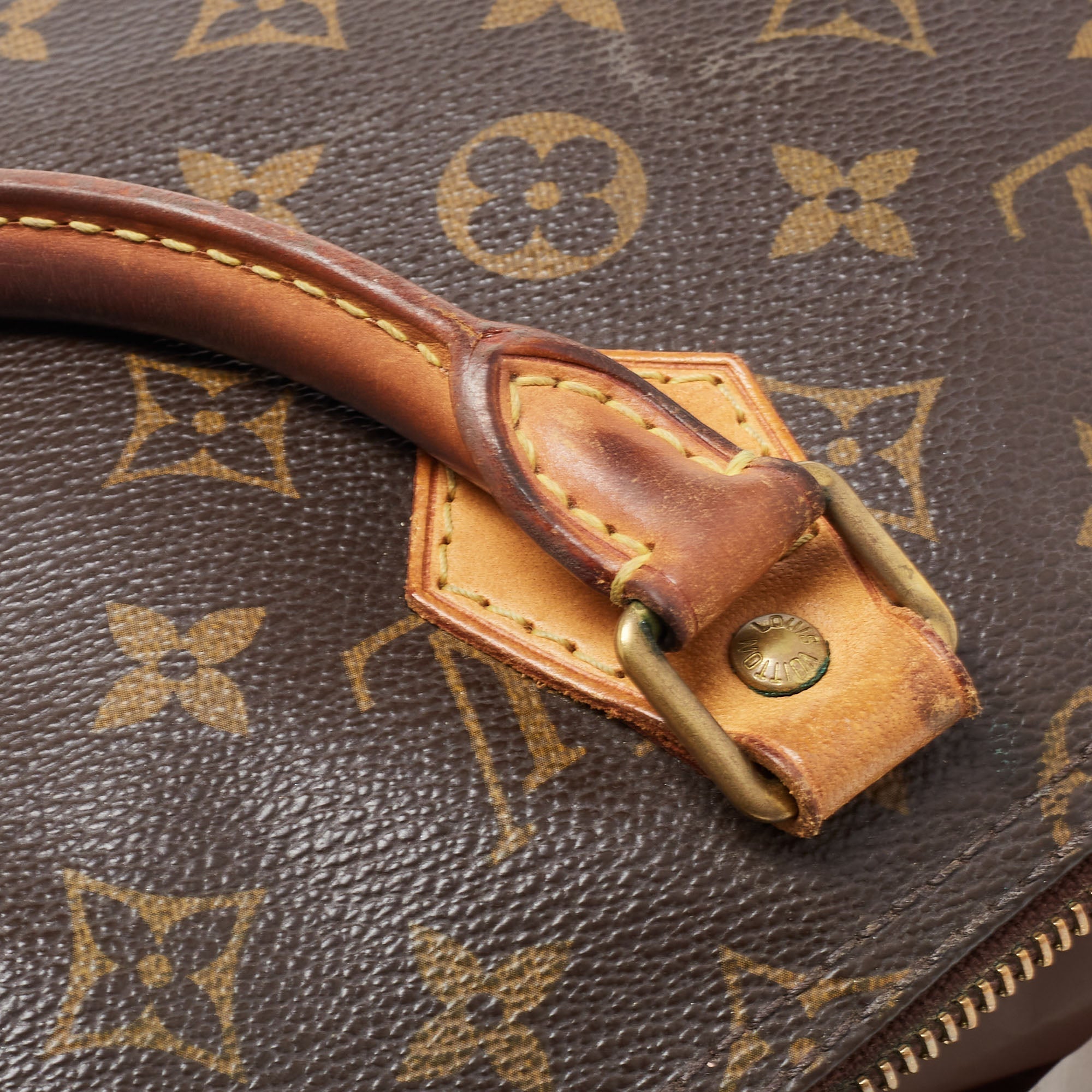 LOUIS VUITTON Brown Canvas Monogram Speedy 35 Handbag